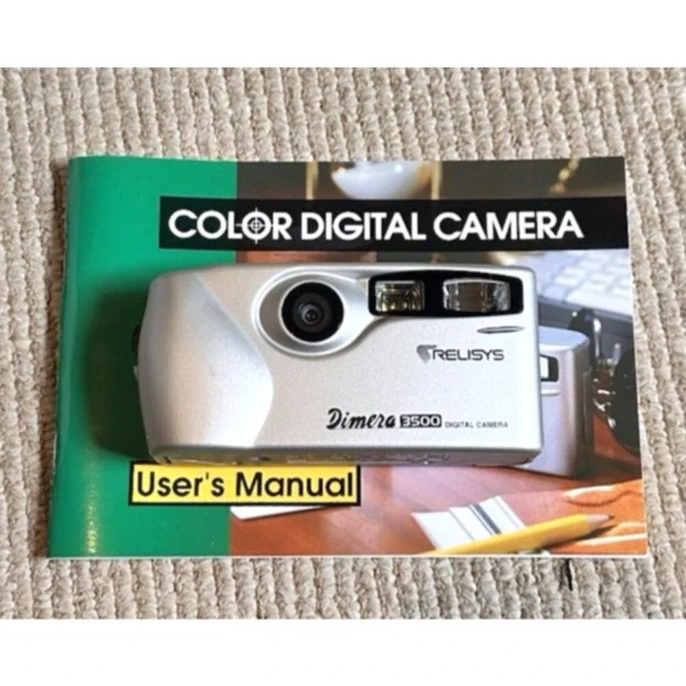 Relisys Dimera 3500 Digital Camera Cable NexFlash Memory card Manual Untested